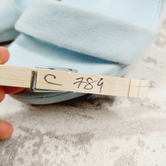 NEW Sam Edelman Jade Blue Suede Ankle Strap Sandal Heels C784 - Picture 11 of 11